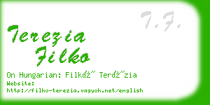 terezia filko business card